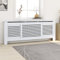 HOMIUSE Heizkörperabdeckung 205x20.5x81.5 cm Heizkörperverkleidung Modernes Lamellen-Design Heizkörper Verkleidung Abdeckung Heizungsverkleidung für Wohnzimmer Radiator Cover Weiß MDF