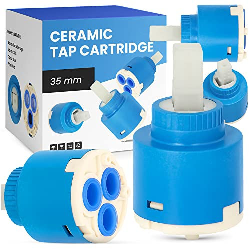 Mitigeur de rechange en céramique - Pour évier de rechange - 35 mm - Anti-fuite - Durable - Universel - Pour valve de rechange - Pièces de rechange standard