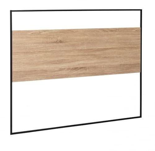 IDMarket - Tête de lit avec Fixations murales Detroit 145 cm Bois et métal Noir Design Industriel