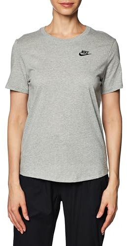 Nike DX7902-063 W NSW tee Club T-Shirt Mujer DK Grey Heather Tamaño XS
