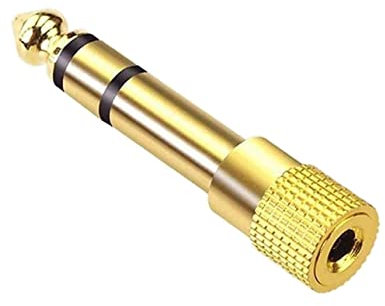 LAWA 3.5mm to 6.35mm Headphone Jack Adapter Mini Jack to Jack Audio Adaptor 1/8 to 1/4 Inch Plug Stereo Aux Converter for Electric Keyboard Mixer Amplifier Speaker Earphone DAC Receiver hi-fi Stereo