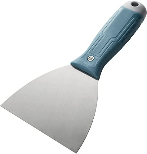 AERZETIX - C64751 - Spatola per stucco mastice 100mm - manico in plastica - coltello raschietto carta da parati pittura strumento stuccatore muratore impiallacciatore lavori manutenzione edilizia