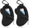 Koikyu Asthma Inhalator-Tragetasche aus Neopren, Reise-Inhalator, Mini-Tasche für L-förmigen Inhalator, Inhalator Nicht im Lieferumfang enthalten (schwarz, 2 Stück)