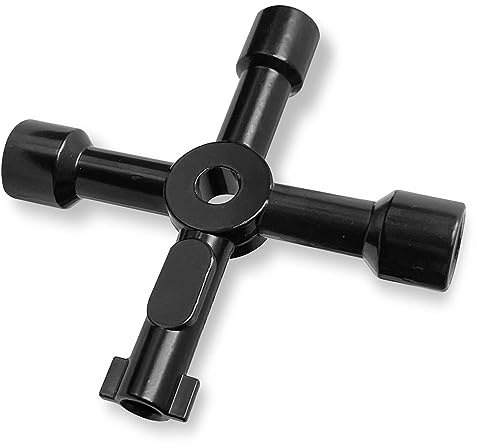 Hanpex 4 in 1 Meter Box Key Gas Key Utility Key für Briefkasten, Aufzug, elektrische Schrankkasten, Zugtür, Wasserzähler Ventil