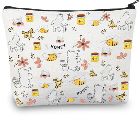 Trousse de maquillage en forme d'ours de dessin animé - Cadeau pour femme et amie - Cadeau de voyage - Trousse de toilette, Sac ours, M, Nouveau