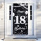 Minicloss 18. Geburtstag Banner Deko Schwarz Silber 185x90cm, Happy Birthday Banner für Jungen & Mädchen Party Geburtstagsdeko