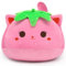 MUFEIRUO Peluche de fresa gato de 30 cm fresa rosa gato peluche cojín Kawaii fresa gato peluche peluche suave peluche gato almohada regalos para niños