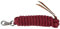 Brama-West Bodenarbeitsseil Bodenleine - mit Bull-Snap & Lederklatsche - Westernrope - 4 Meter - Dunkelrot