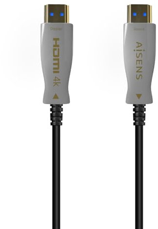 AISENS - A148-0698 - Cable HDMI V2.0 Aoc Premium Alta Velocidad/Hec 4K@60Hz 4:4:4 18Gbps, A/M-A/M, Negro, 100M