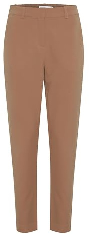 b.young BYDanta Crop Pant Damen Hose Stoffhose mit Stretch, Größe:42, Farbe:Toasted Coconut (181029)