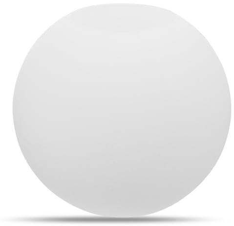 HEMOTON Ersatzlampenschirm Aus Glas Weißer Lampenschirm Für Pendelleuchte Runde Glaskugel Mit Öffnungsloch 5.43 in / 13.80 Cm Sanfte Lichtstreuung Für Wohn- Und Küchenbereich