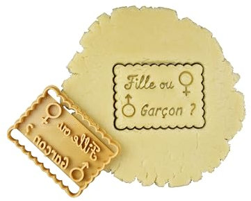 3DKOUPE - Emporte-pièce petit beurre - Fille ou garçon ? - Couleur au choix - Conçu et fabriqué en France