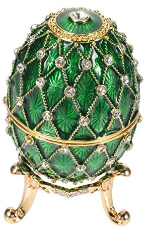 PACKOVE Metall Schmuck Fall Emaillierte Schmuck Box Vintage Geformt Ornament