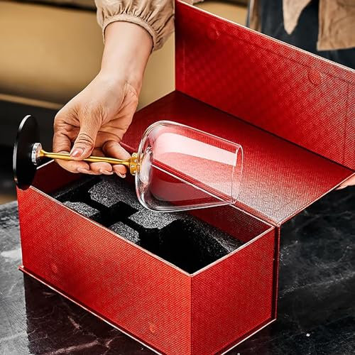 GCZQYAM Copa de cristal giratoria para vino tinto o vino blanco, cuerpo de copa extraíble, vástago de copa de aluminio, copas giratorias creativas para vino, whisky, champán, cócteles, etc.