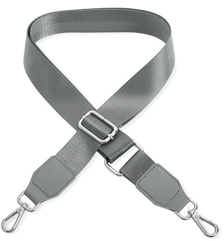 Schultergurt für Handtasche Laptoptasche - Silber [Metallfarbe: Silber] - Länge verstellbar 89-142 cm - Breite 3,8 cm - Ersatz Gurt Band Schulterriemen Strap Umhängegurt für Laptoptasche