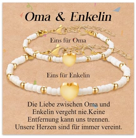 SUNSH Mutter Tochter Sohn Oma Enkelin Armband,Mutter Tochter Sohn Oma Enkelin Geschenk,Muttertags Geschenk,Mutter Tochter Sohn Oma Enkelin Geburtstags Schulanfangs geschenk,Geburtstag Weihnachten