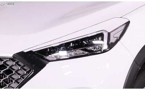 RDX Racedesign Scheinwerferblenden kompatibel mit Hyundai Tucson (TLE) Facelift (nur LED-Scheinwerfer) 2018-2020 (ABS), Unlackiert