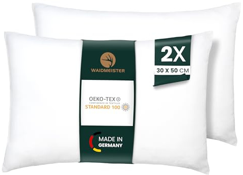 Waidmeister - Kissenfüllung - Mikrofaser Innenkissen geeignet für Allergiker - Kisseninlet als Couchkissen, Sofa Kissen, Cocktailkissen und Kopfkissen Füllkissen Microfaser (2, 30x50 cm)