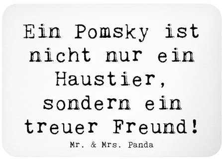 Mr. & Mrs. Panda Magnet Spruch Pomsky Freund - Geschenk, charmant, treuer Freund, Husky, Motivmagnete, Hunderassen, Hund, Kühlschrank Dekoration,