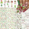 Nagelsticker Weihnachten,12 Blatt Grinch Nail Sticker Weihnachten，Weihnachtsmann Nagelaufkleber Weihnachten Nagel Sticker，Grinch Deko Weihnachtssticker Nägel,Dekoration Nageldesign Zubehör (12, A)