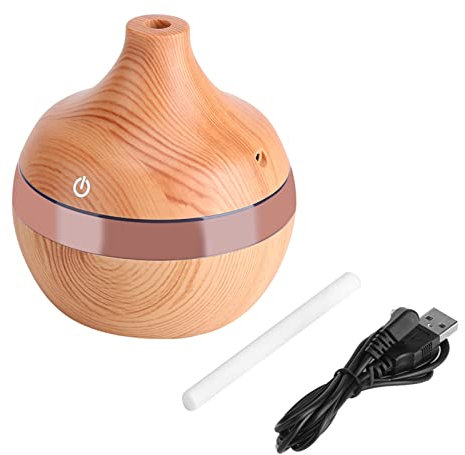 Essential Oil Diffuser, 300ml Small Aromatherapy Diffuser Fragrant Oil Humidifier Vaporizer Air Cool Mist Humidifier Purifier Oil Diffuser Aromatherapy Machine with Light for Room, Home, Bedroom