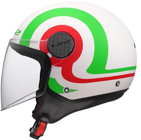 LS2, Jet helmet SPHERE LUX II URBY White Green Red S