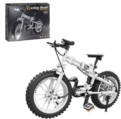 DelightCube Technik Mountainbike Fahrrad Bausteine Modell, 242 Teile Faltrad Bausteine Mountain Bike Modell Bauset, Konstruktionsspielzeug Bike Geschenk für Kinder und Erwachsene