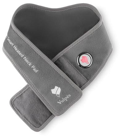 Vulpés NeckPad Pro L – Kabelloses beheizbares Nackenkissen | Bei Nackenschmerzen & Verspannungen | Infrarot-Wärme | Smartphone-Steuerung | Medizinprodukt | Entwickelt in Deutschland
