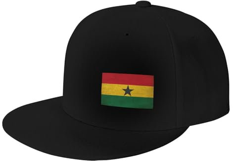 Ahdyr Vintage Ghana Ghanaische Flagge für Männer Trucker Hüte Verstellbare Herren Baseball Caps Schwarz