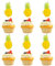 Tortendeko Ananas, 24 Stück Cocktailspieße Ananas, Cocktail Party Dekorationen, Cupcake Deko Hawaii, Geburtstag Kuchendeko für Obstkuchen Dessert Geburtstag Party