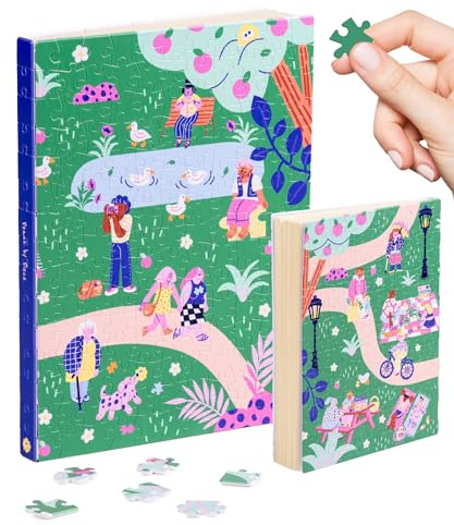 PieceRelax Puzzle Buchumschlag Marie Boiseau - Peace by Piece [YA1075], A5 Liniertes Notizbuch, Transparente Buchhülle, Stifthalter, Lesezeichen, 329 Teile