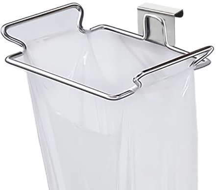 Trash Bag Holder - Over Door Hanging Bin | Trash Bag Holder For Cabinet Door | Space-Saving Waste Bin | Recycling Rack For Kitchen Trash | Portable For Family Friends Colleagues