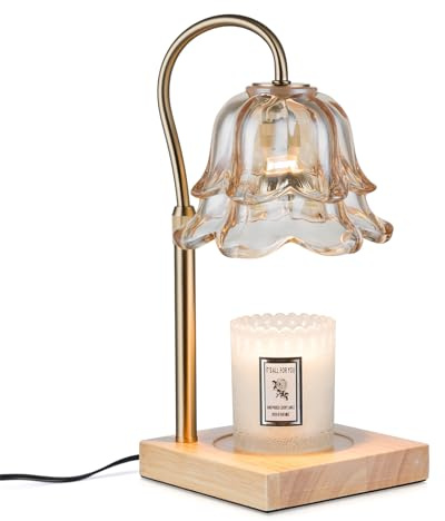 Staymoment Gold Candle Warmer Kerzenwärmer Lampe, Geschenke für Frauen | Elektrische Duftlampe für Duftkerzen, mit Timer und Dimmer, Höhenverstellbar, Wohnzimmer Deko