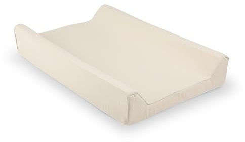 CuddleCo Wedge Baby Changing Mat, Cashmere Waffle | Memory Foam Layer, Anti Roll Feature, Non-Slip Base, Water-Repellent and Washable Cover, Ideal for Parents' Nursery Needs