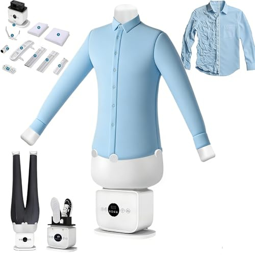 Himopuer Planchadora automática con Tiempo y Temperatura Ajustables, Plancha de Vapor rápida de 5 a 10 Minutos para Todo Tipo de Telas, Ideal para Camisas, Pantalones, Ropa y Zapatos.(Basic)