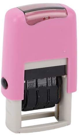 ZASCHMOY Verstellbarer Englischer Datumsstempel, Selbstfärbend, 25 X 2,8 Mm, Kompakte Größe, Klares Stempeln, kein Verwischen für Müheloses Markieren von Dokumenten