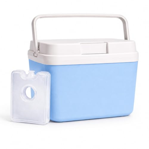 Kühlbox 15 Liter mit mobilen Kühlakku/Kühlelement für extra Lange Kühlung - Kühltasche/Thermobox