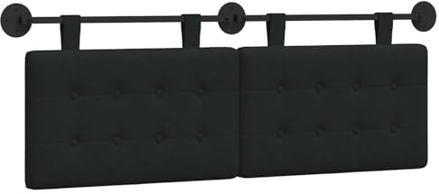 vidaXL Hängendes Kopfteil Stoff, Stylisches hängendes Kopfteil für Schlafzimmer, modern und platzsparend, gepolstert und wandmontiert