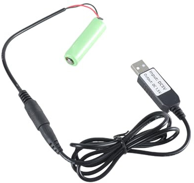 Cavo alimentazione batteria da USB a 1, 5 V AA LR6 per orologi Termometri giocattolo Sostituzione batteria AA a risparmio energetico