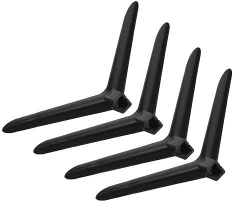 DECHOUS Plastic TV stand legs brackets with screws 2 pairs stable base for 24 inch TV support on office and home desktops