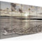 Runa Art Tableau mural XXL Le Coucher Du Soleil Plage 200 x 80 cm Noir Blanc 5 Parties - 607955c
