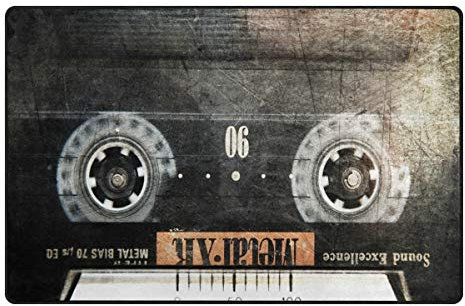 Use7 Grunge Kassetten Musikbereich Teppich Teppich für Wohnzimmer Schlafzimmer 50 x 80 cm