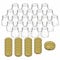gouveo 24er Set Einmachgläser 50 ml Mini mit Schraub-Deckel goldfarben - Mini Vorratsgläser mit Drehverschluss - Runde Marmeladengläschen zum Einkochen, Befüllen, Servieren (EGR050G)
