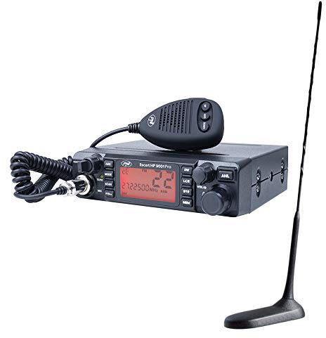 PNI Radio CB Escort HP 9001 Pro ASQ 12/24 avec Antenne CB Extra 45 avec Base magnétique