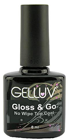 Gelluv Soak Off Gel Nail Polish 8ml UV LED - Gloss & Go Non Wipe Top Coat