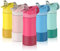 FEIJIAN - Botella de agua infantil reutilizable de 400 ml con pajita, de acero inoxidable sin BPA, doble pared aislada al vacío, a prueba de fugas, mantiene el calor 12 horas y el frío 24 horas