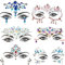 BOSSTER Glitzer Gesicht Festival Schmuck 6 blatt Gesicht Edelsteine Kristall Glitzersteine Aufkleber für Glitzer Effekt Parties Shows Make-up