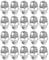 Lurrose 20Pcs 3D Alloy Nail Studs Decals Skull Gems Rhinestones Halloween Stickers Decor