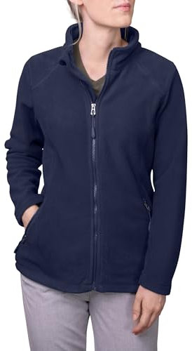 HRM 1202 Full-Zip Blouson Premium Micro Polaire I Veste Fonctionnelle Vêtements de Travail I Habits Femmes Haute Qualité et Durables, Bleu Marine, 3XL Women's