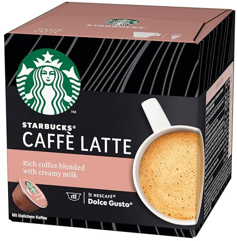 Nescafé Dolce Gusto Starbucks Caffè Latte, Milchkaffee, Kaffeekapsel, Röstkaffee, 12 Kapseln